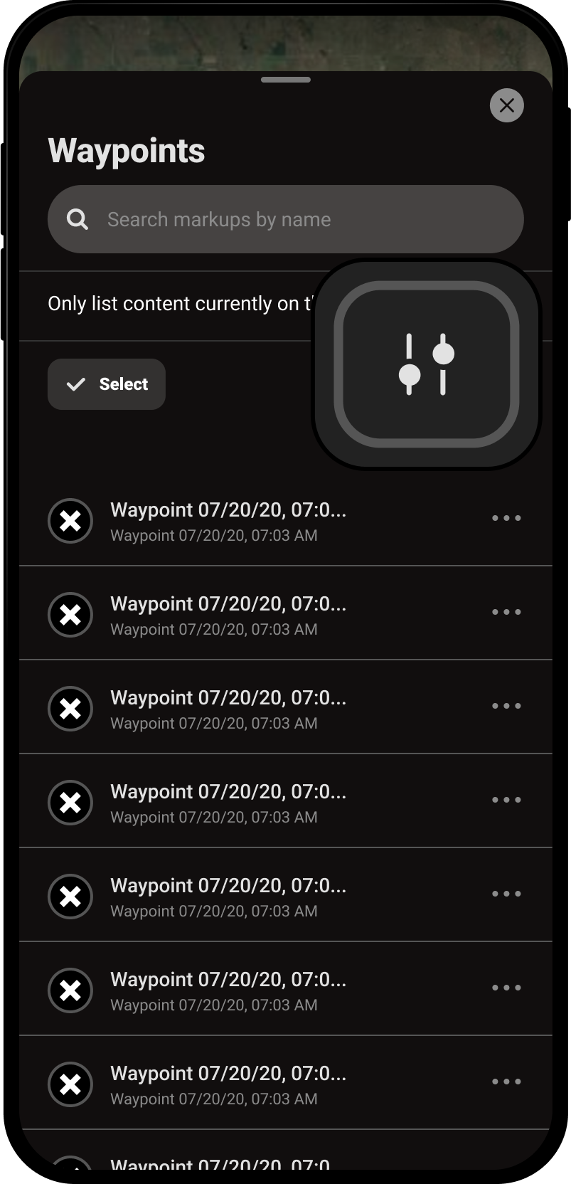 Filter Waypoints Menu Offroad App.png