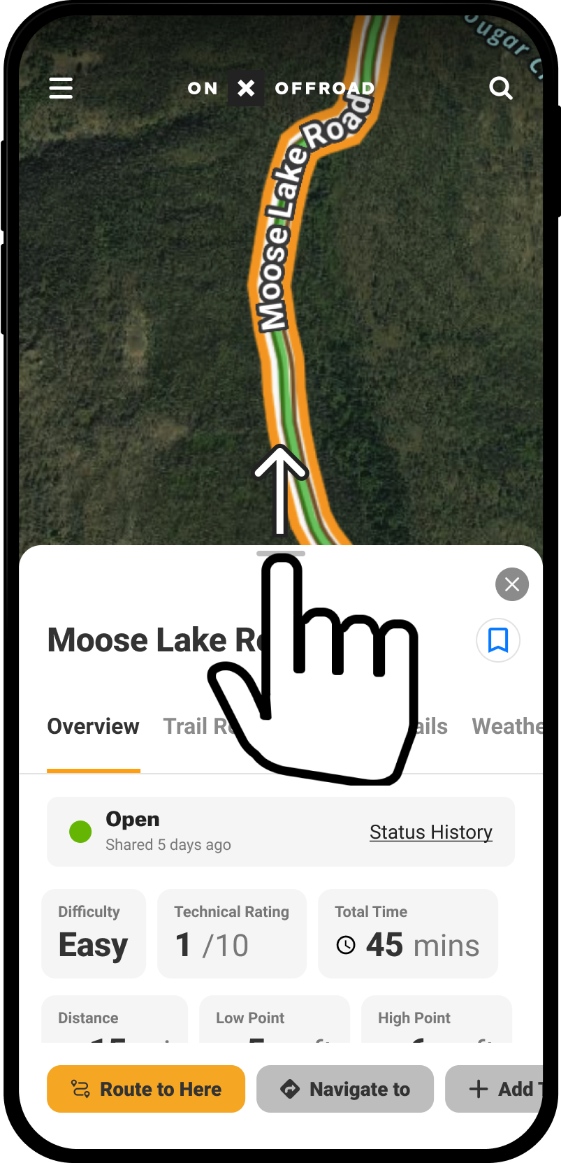 Swipe up Map Query Featured Trail Offroad App.png