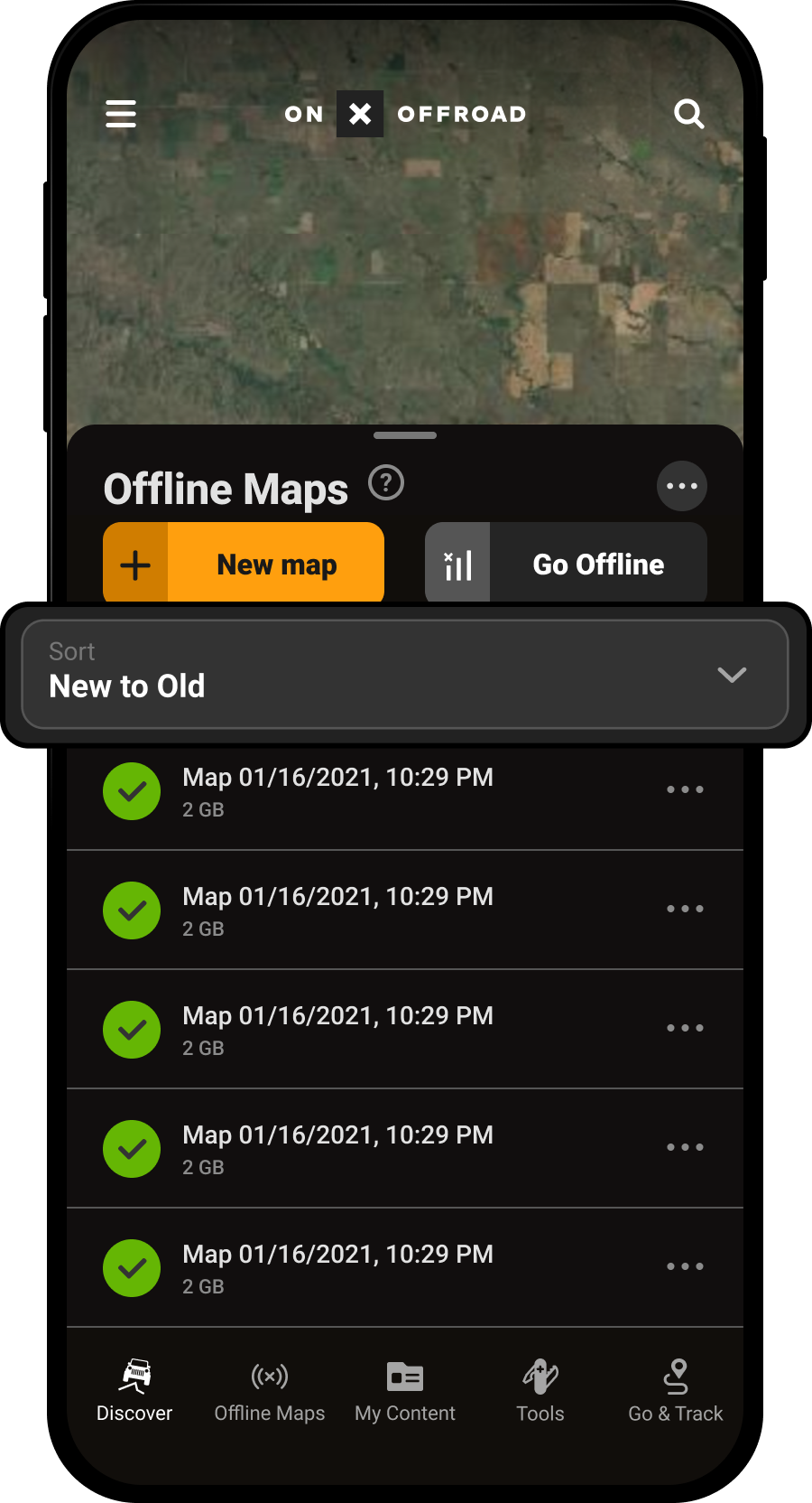 Sort Offline Maps Menu Offroad App.png