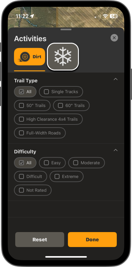 Snow Mode Activity Menu Trails Mode Offroad App.png