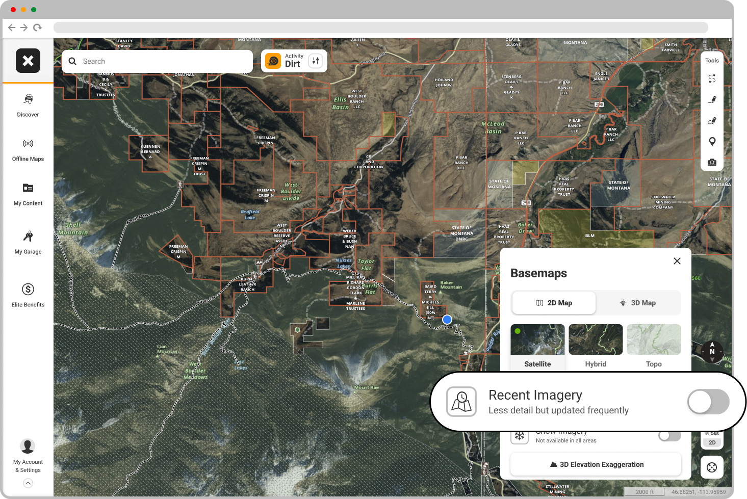 Recent Satellite Imagery off Basemaps Menu Offroad Web.png
