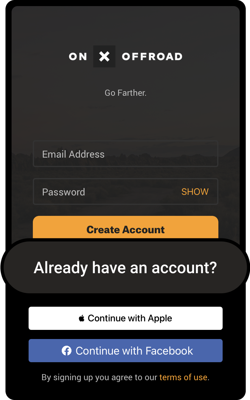 How to log in to the onX Offroad App and onX Offroad  Map onX Offroad